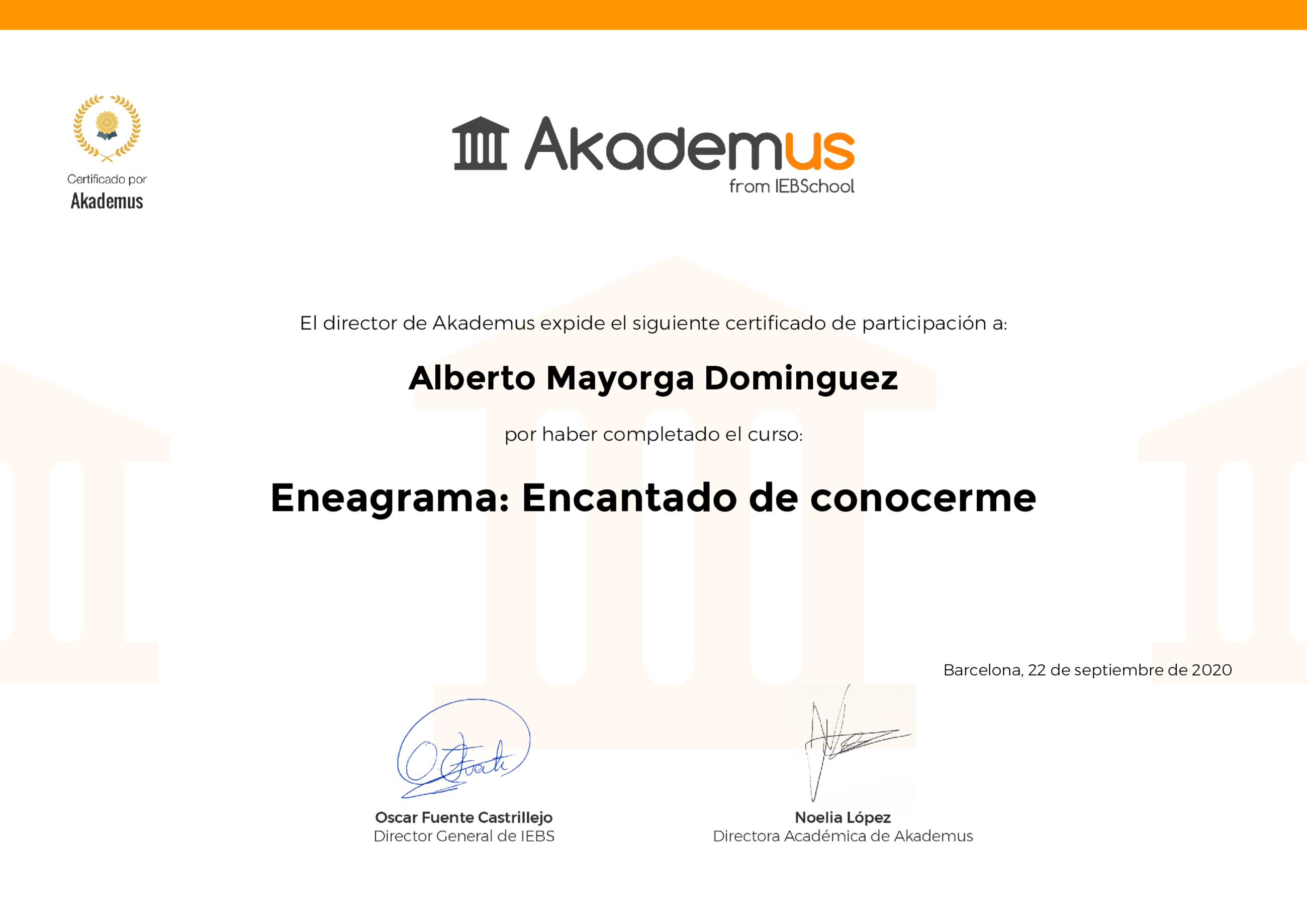 Certificado Akademus