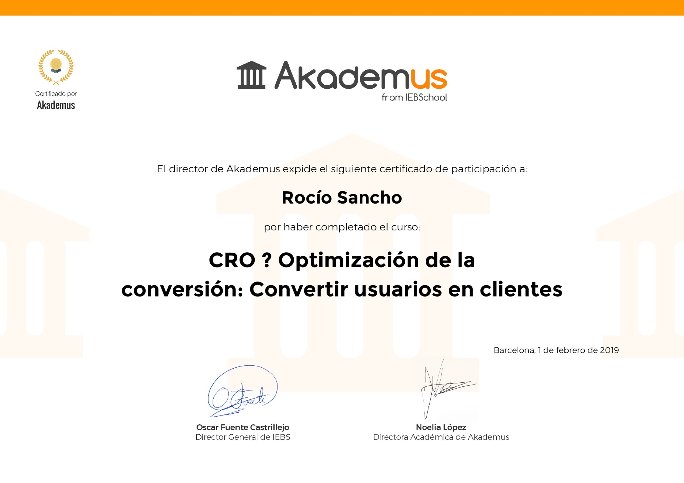 Certificado Akademus