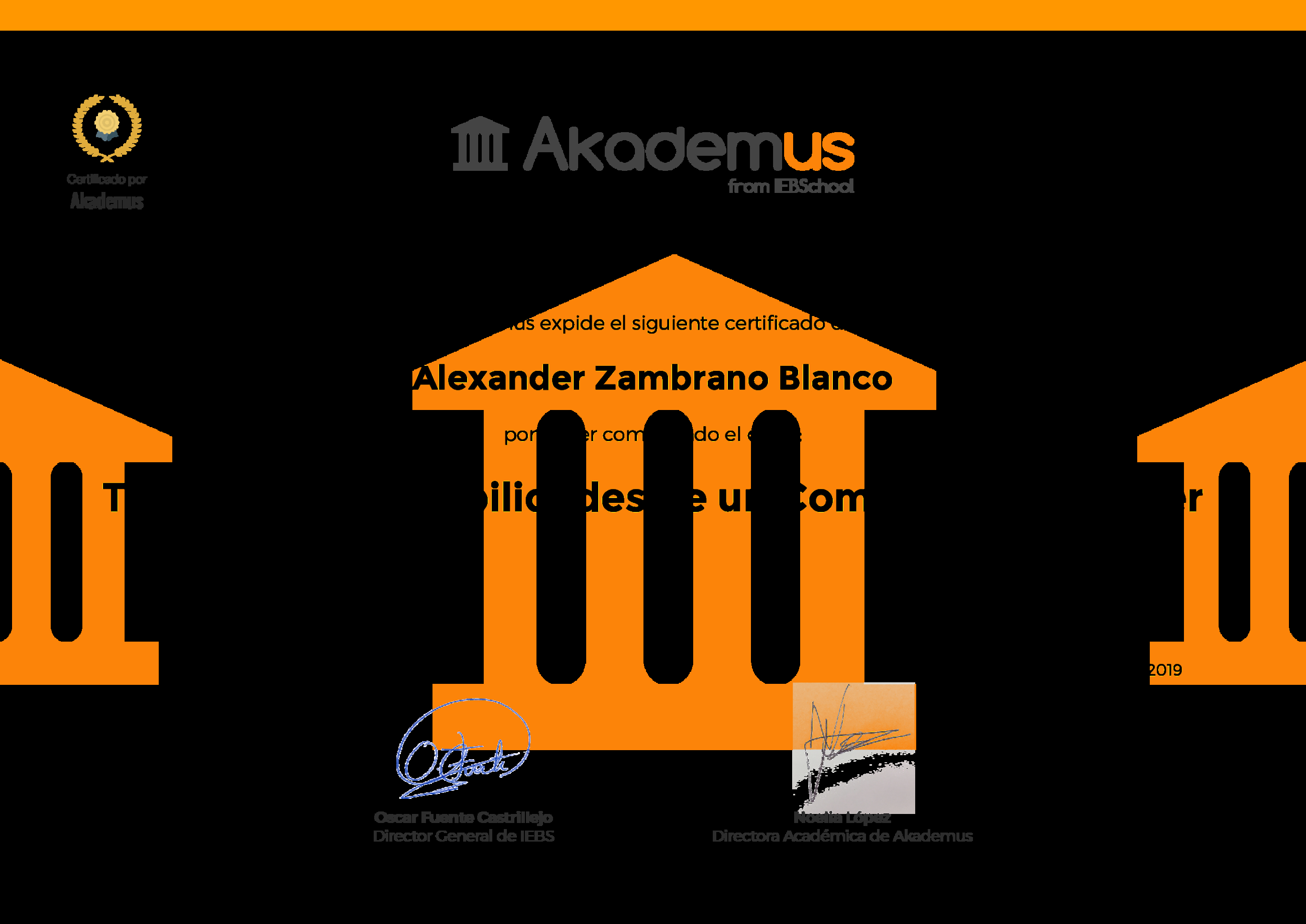 Certificado Akademus