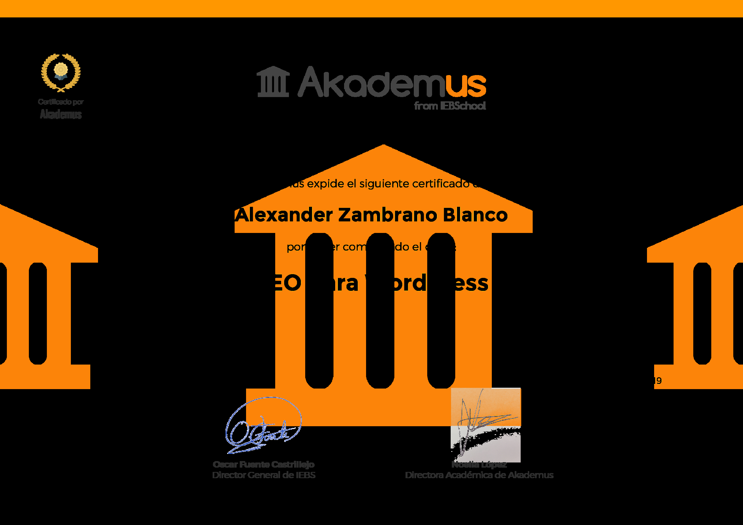Certificado Akademus