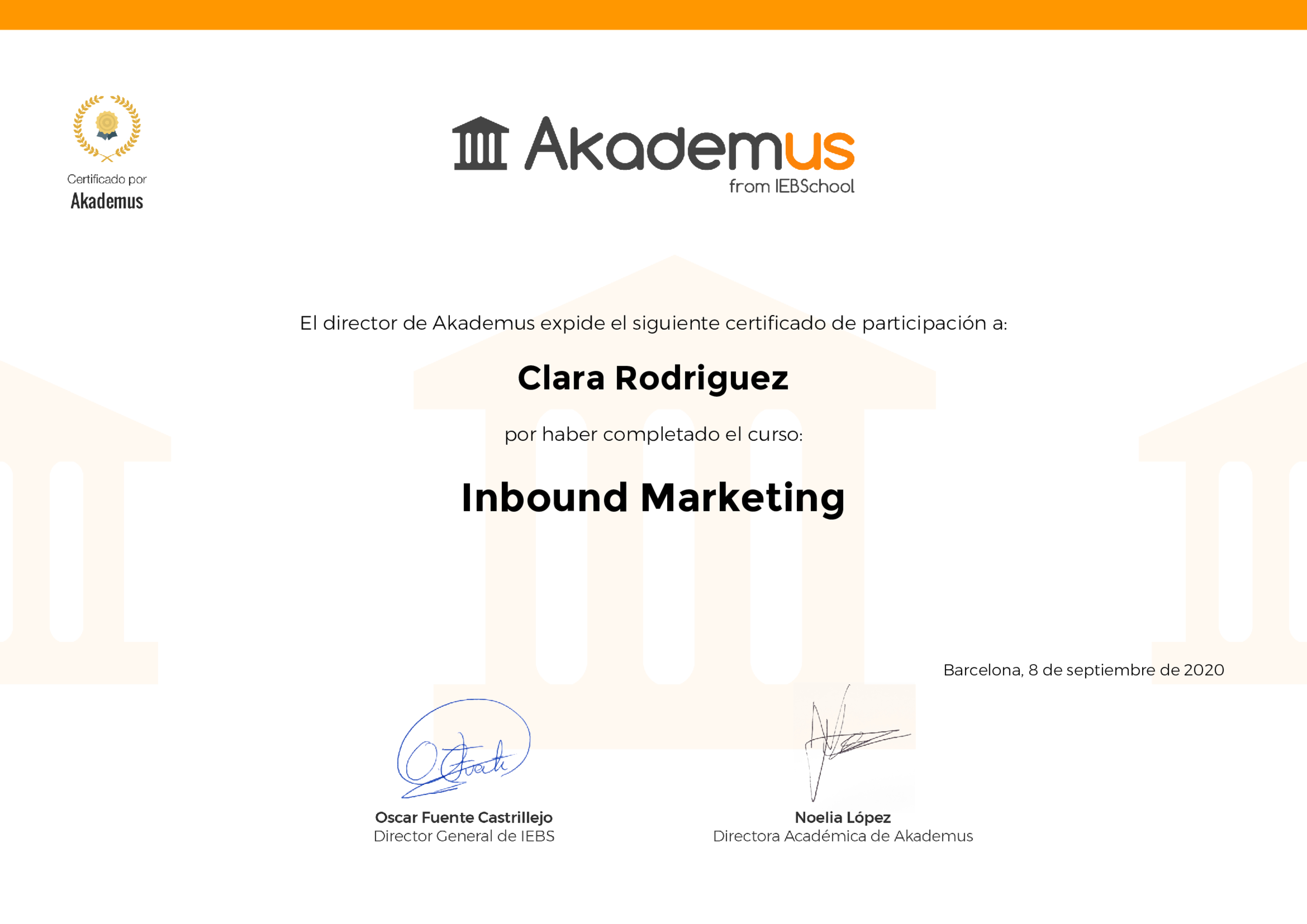 Certificado Akademus