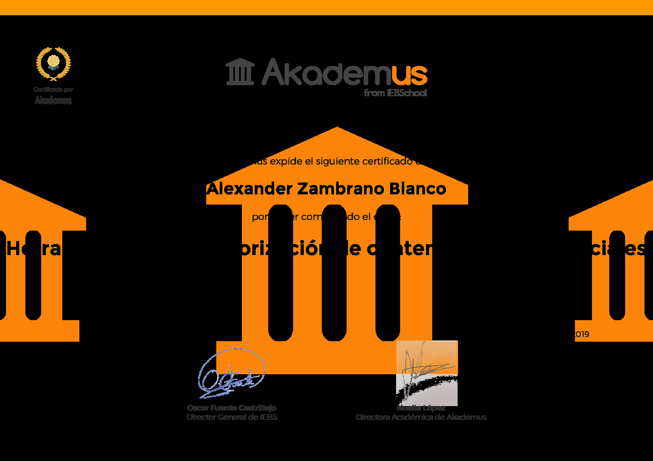 Certificado Akademus