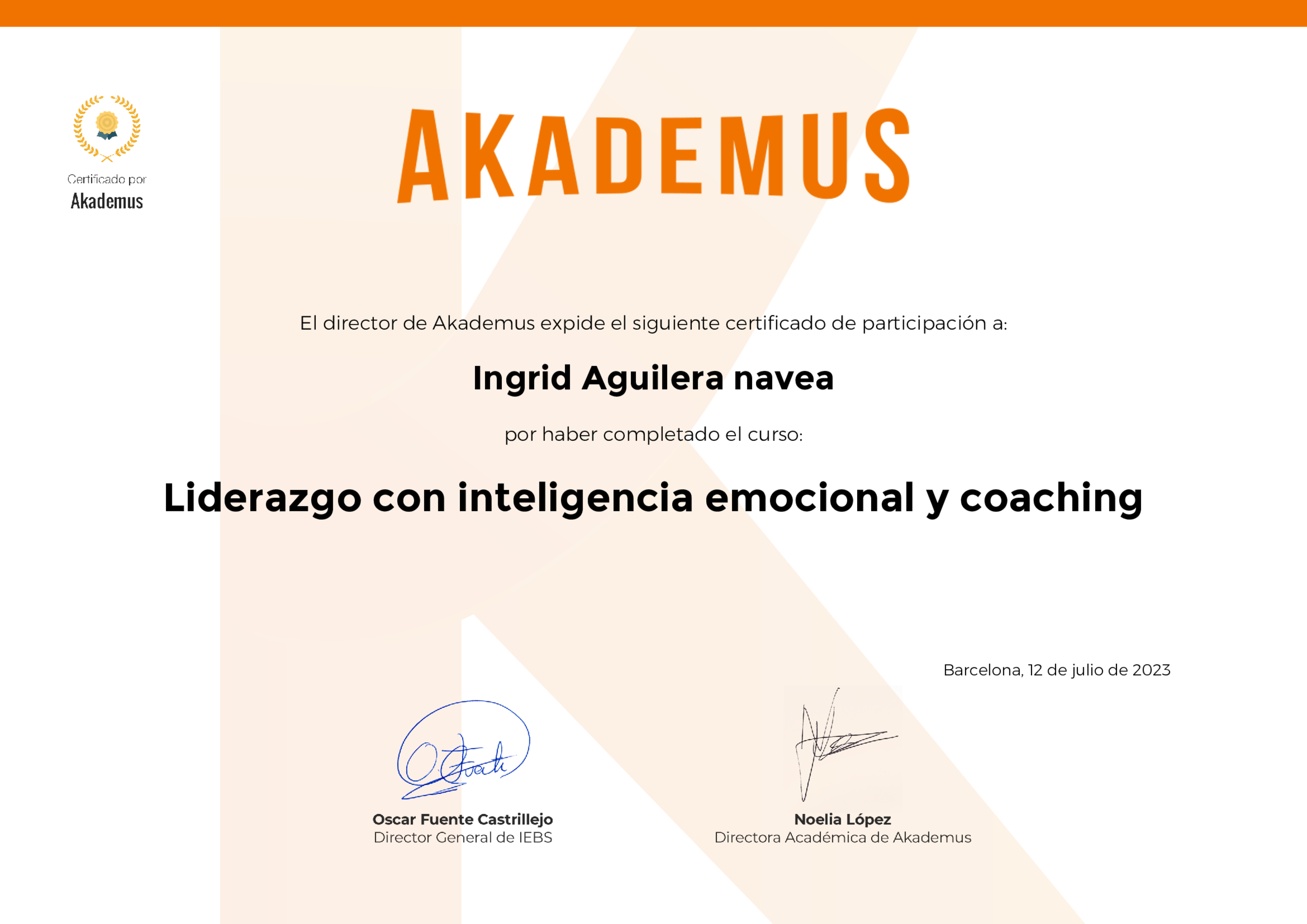 Certificado Akademus
