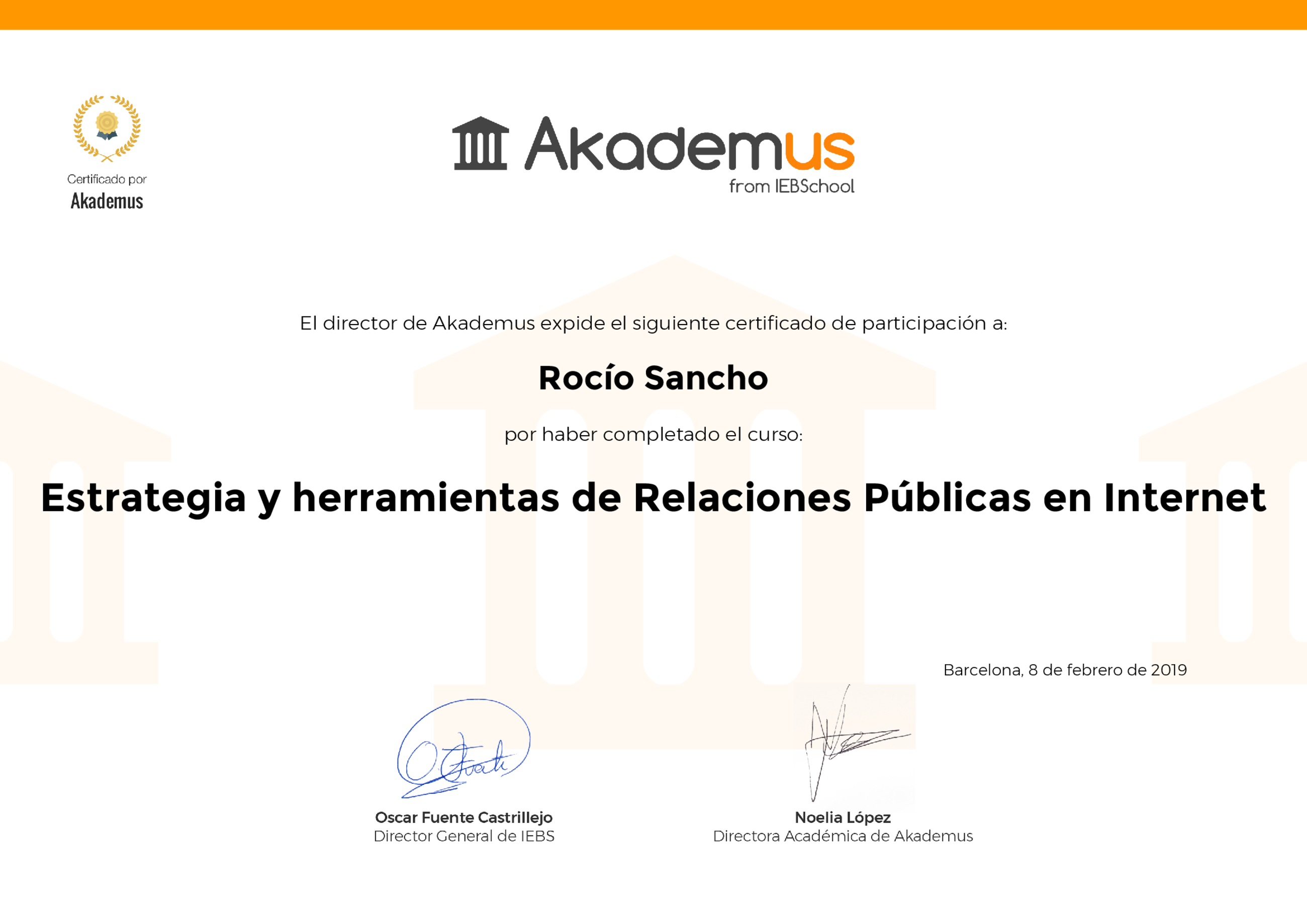 Certificado Akademus