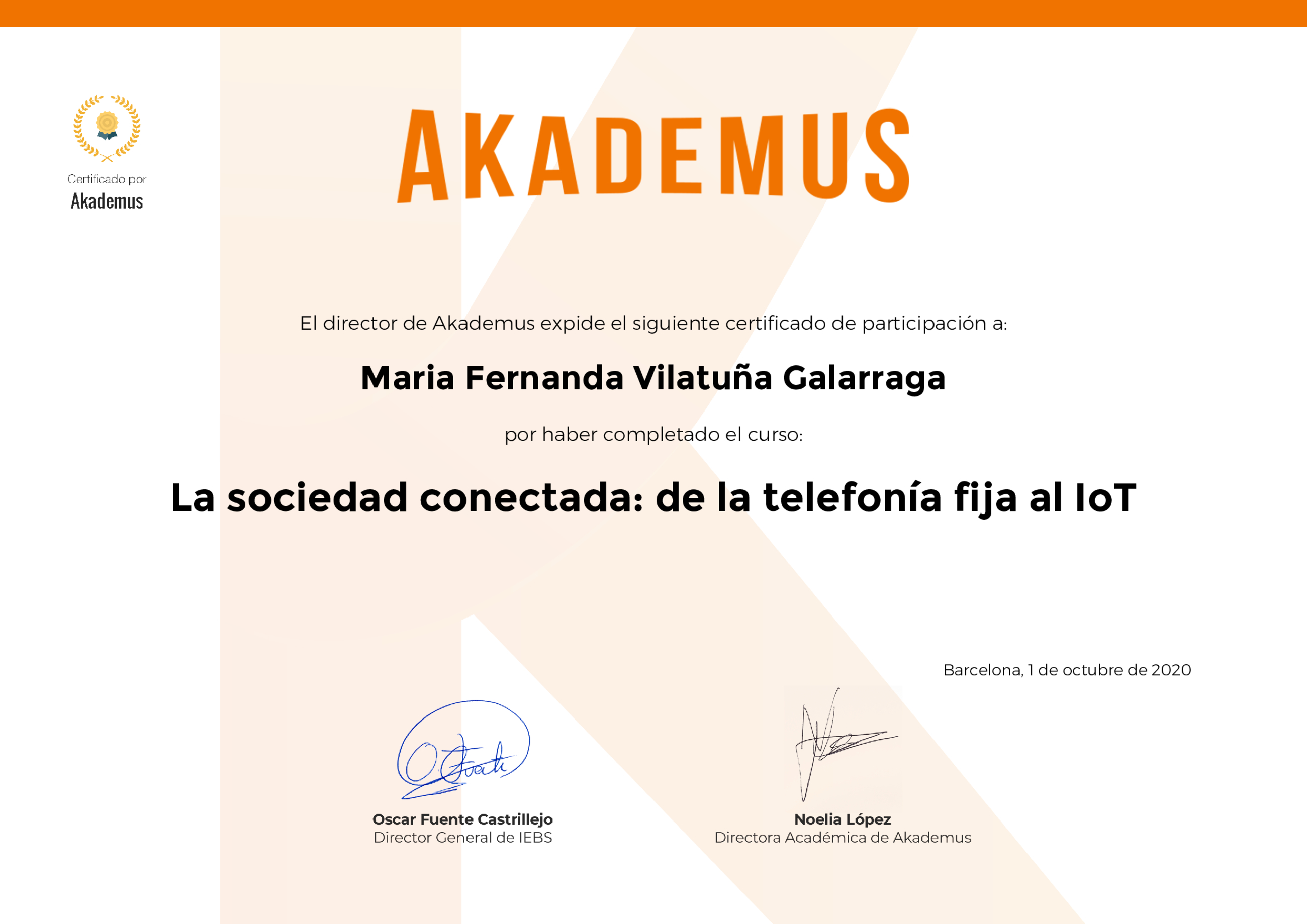 Certificado Akademus