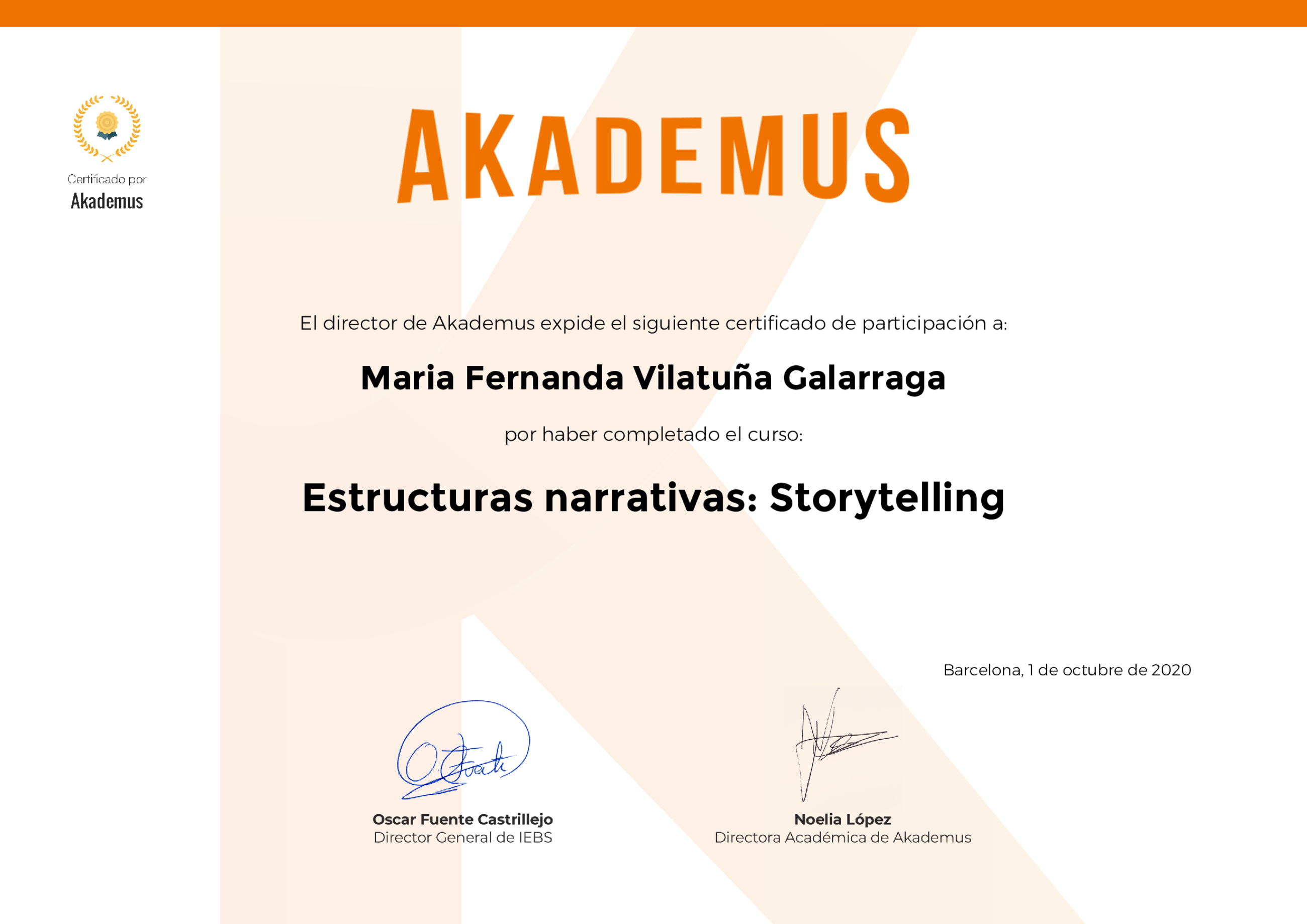 Certificado Akademus