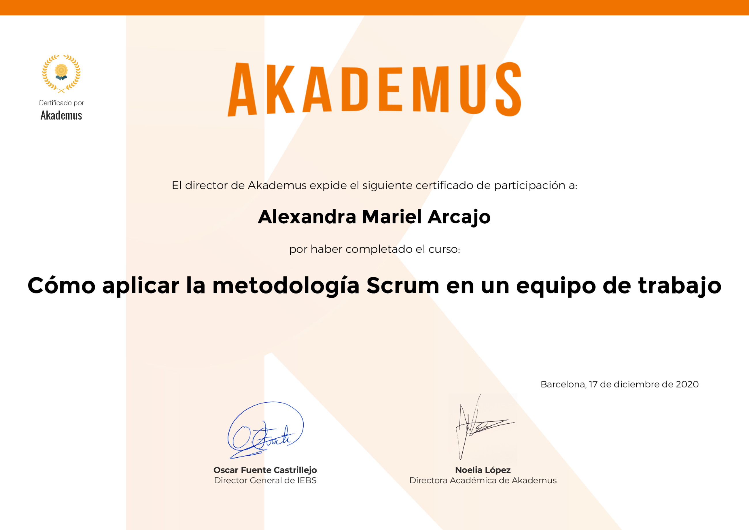 Certificado Akademus