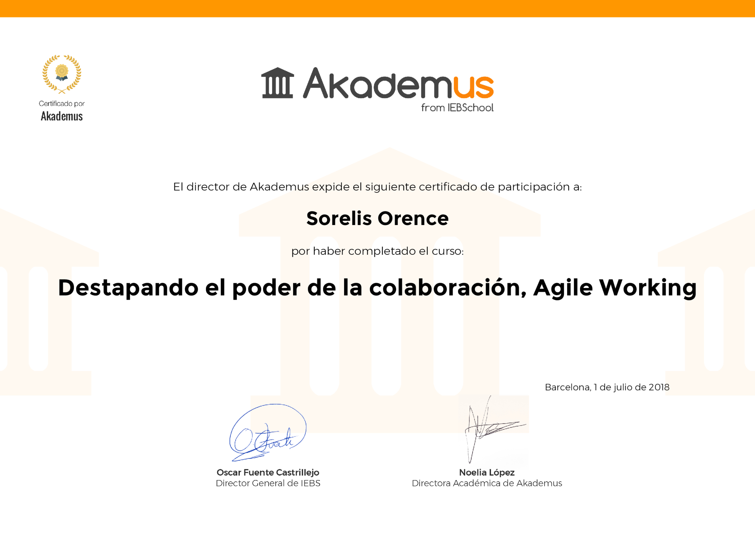 Certificado Akademus