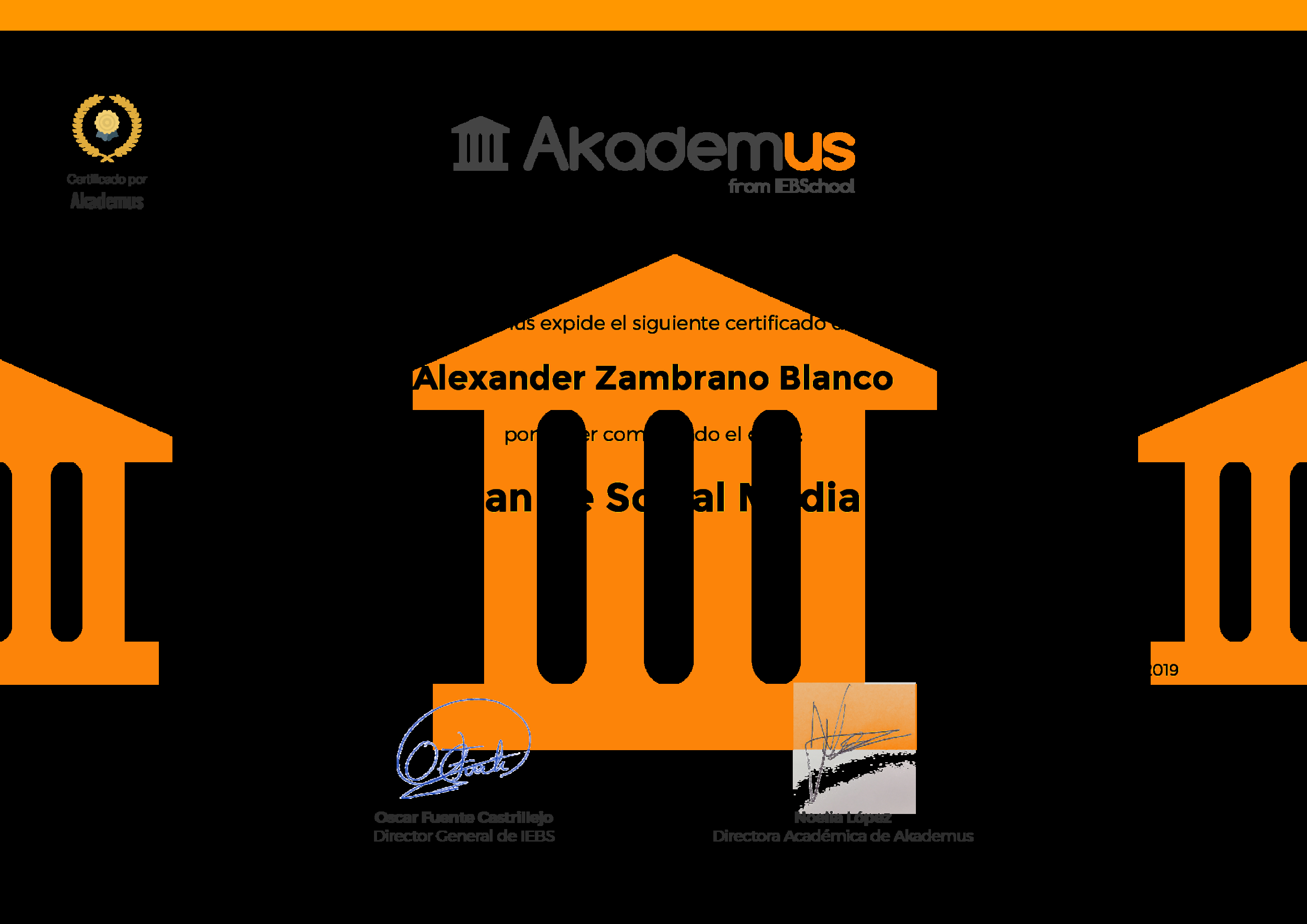 Certificado Akademus