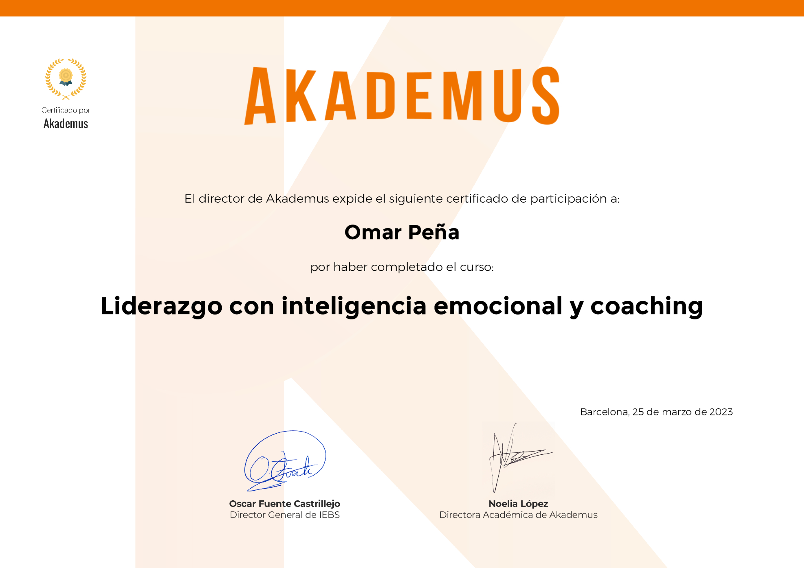 Certificado Akademus