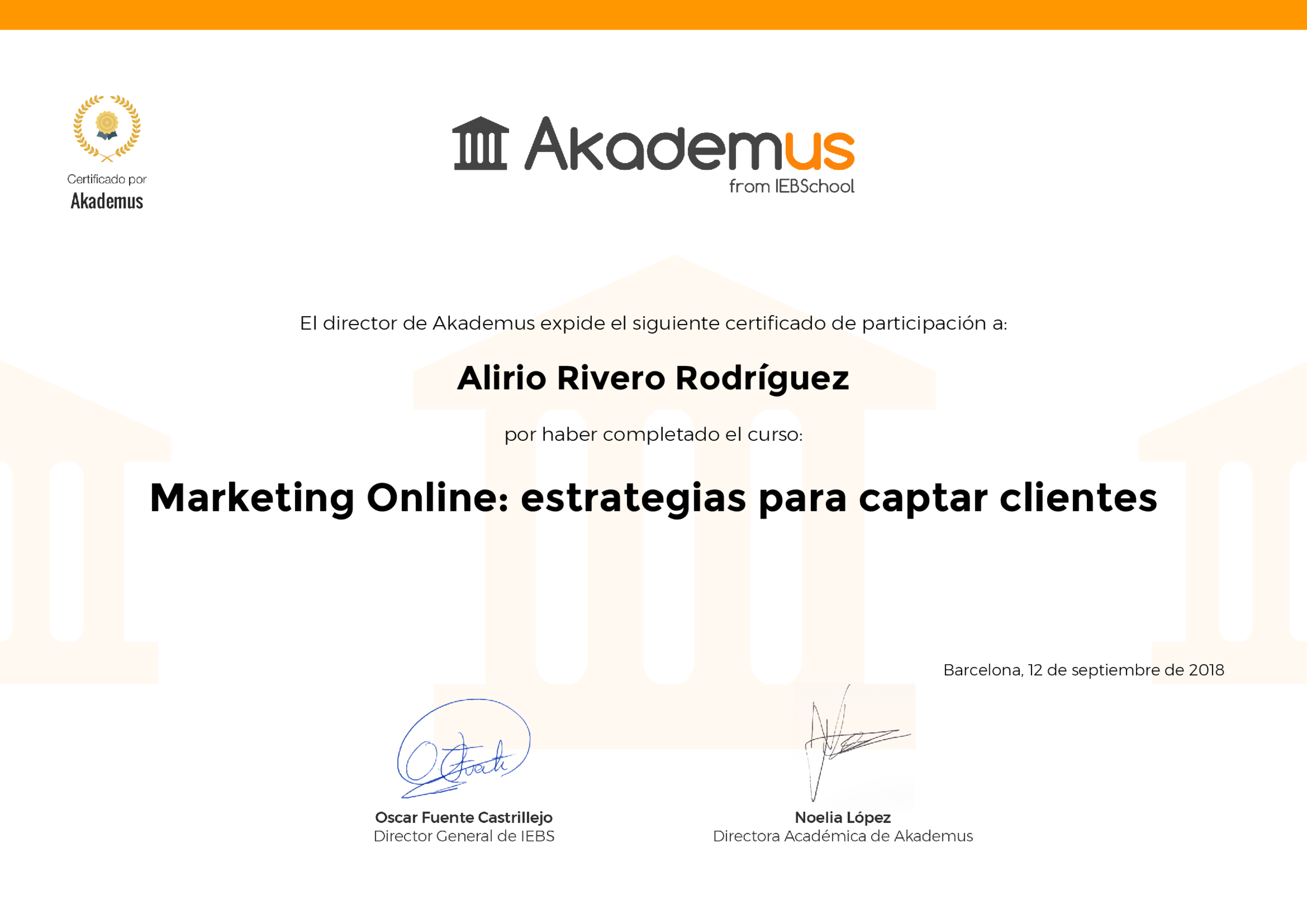 Certificado Akademus