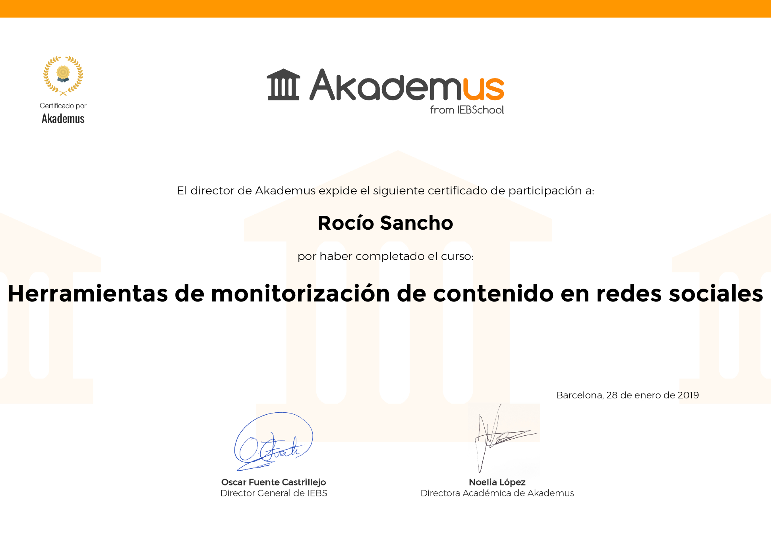 Certificado Akademus