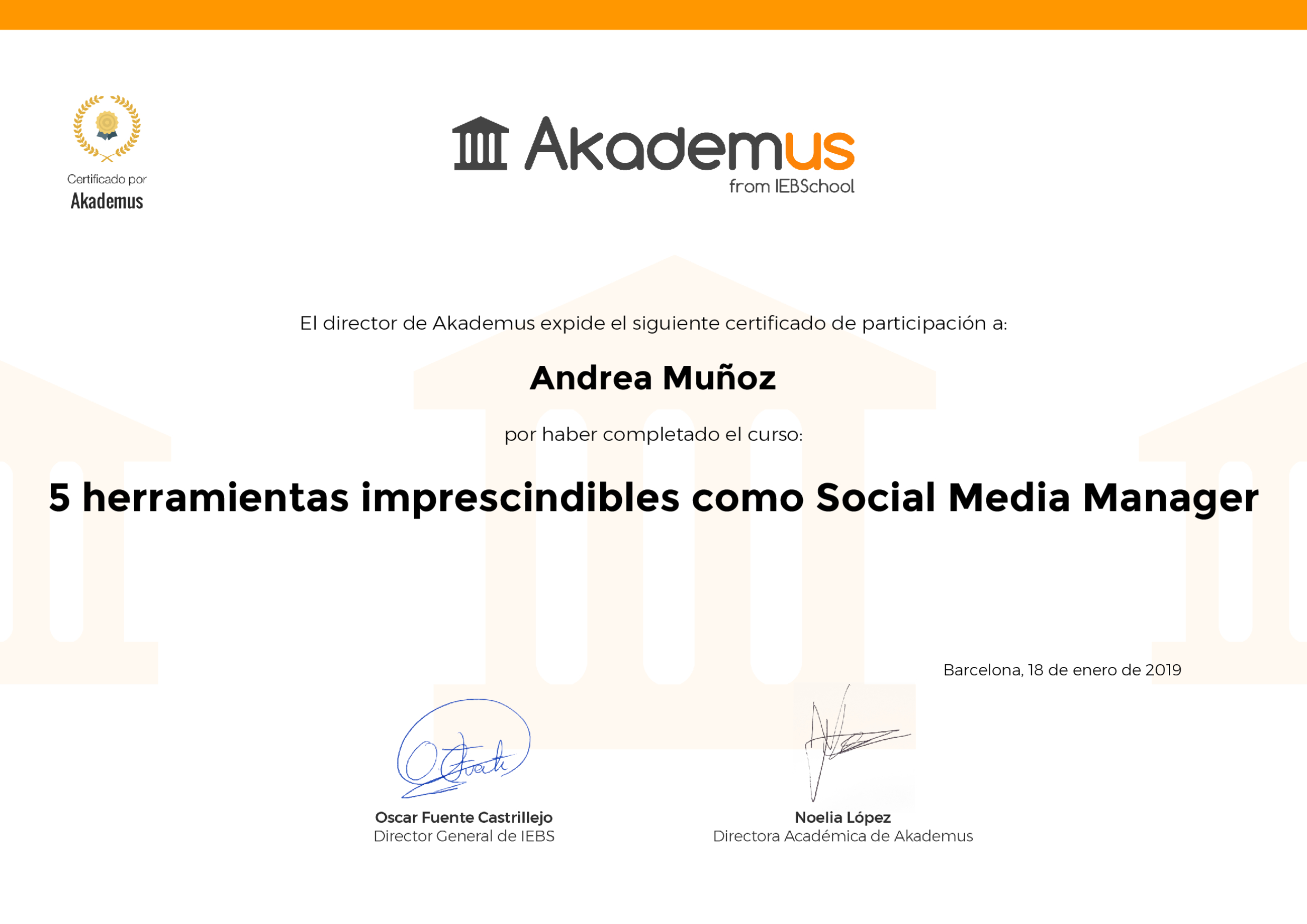 Certificado Akademus