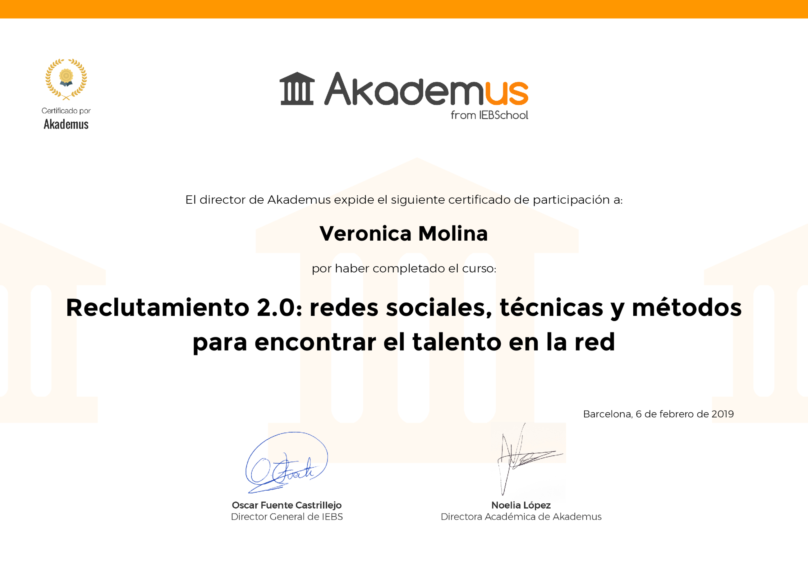 Certificado Akademus