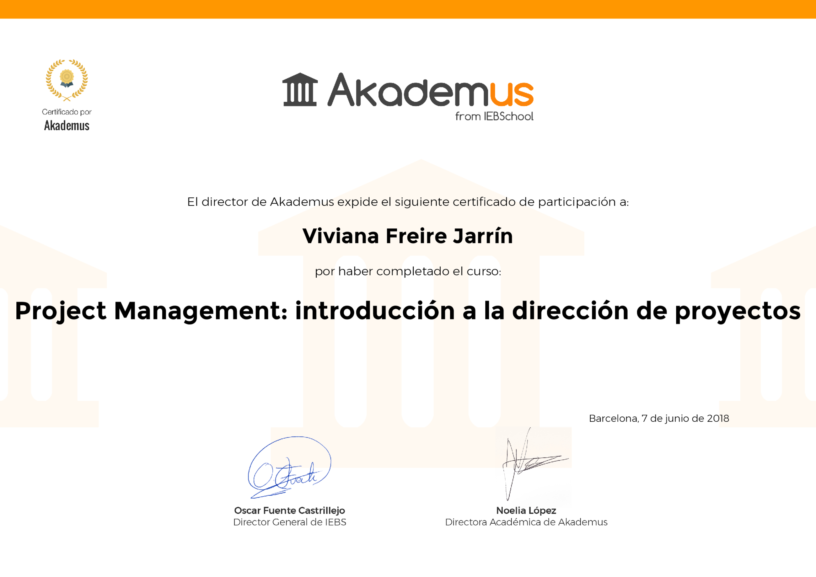 Certificado Akademus