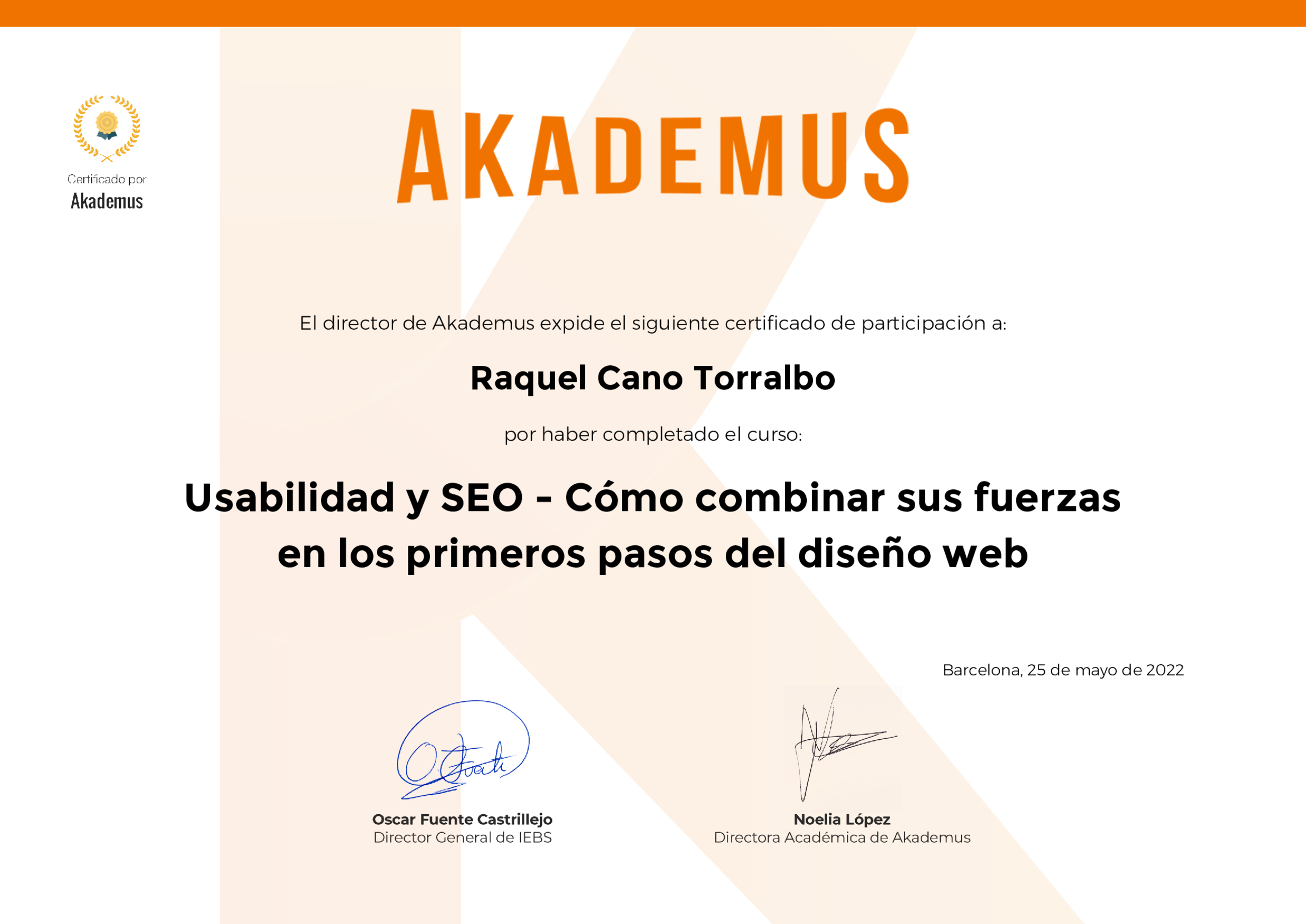 Certificado Akademus