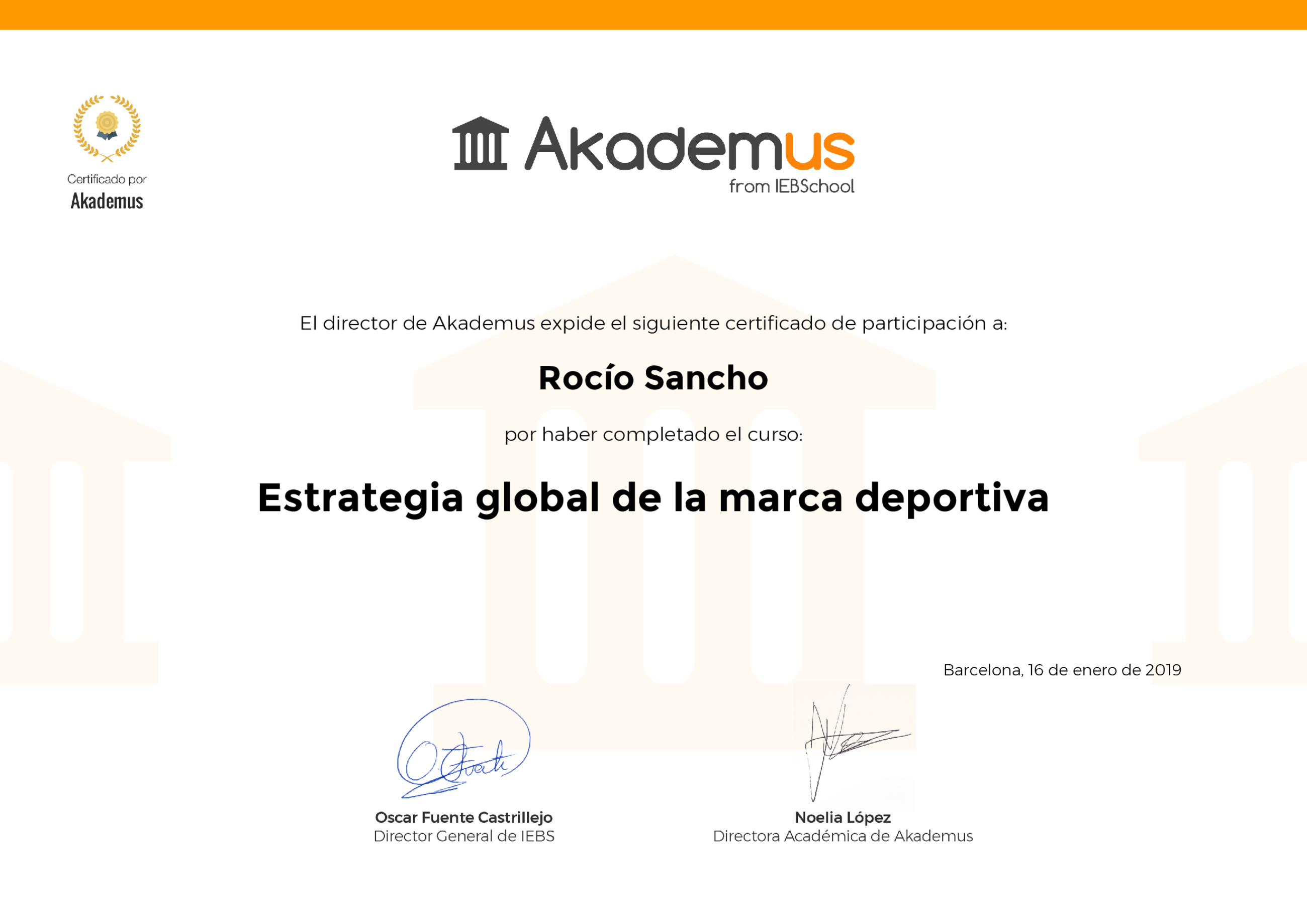 Certificado Akademus