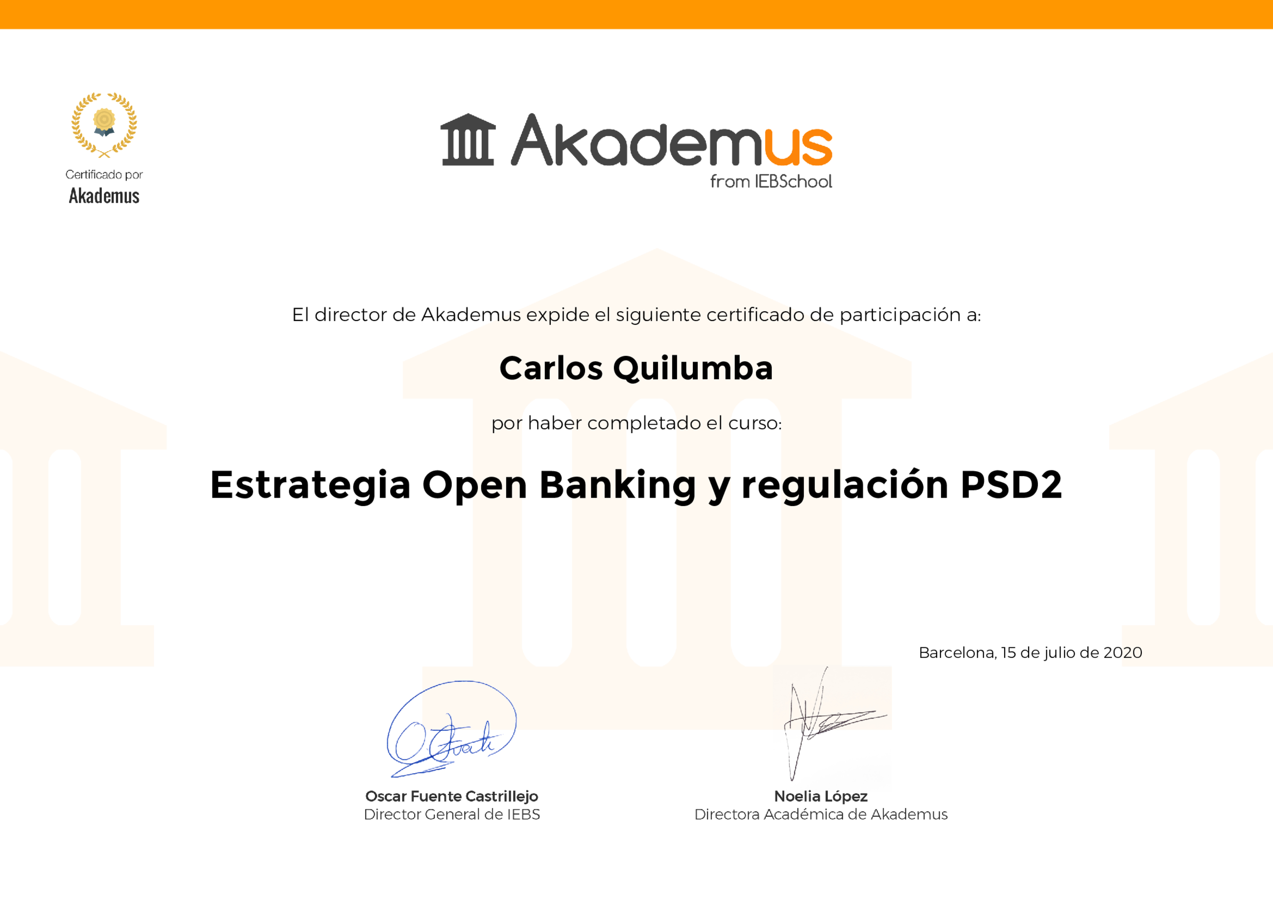 Certificado Akademus