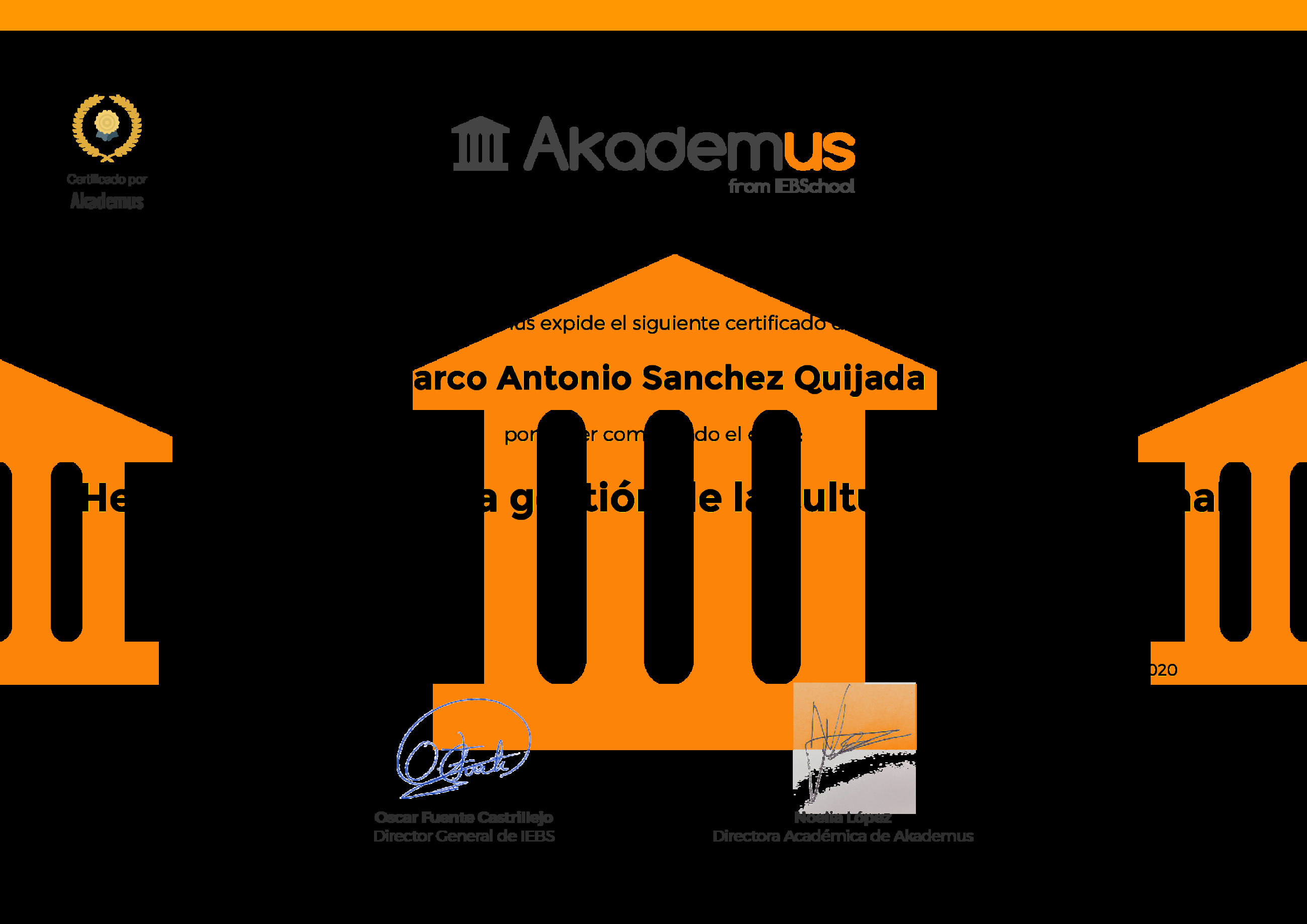 Certificado Akademus